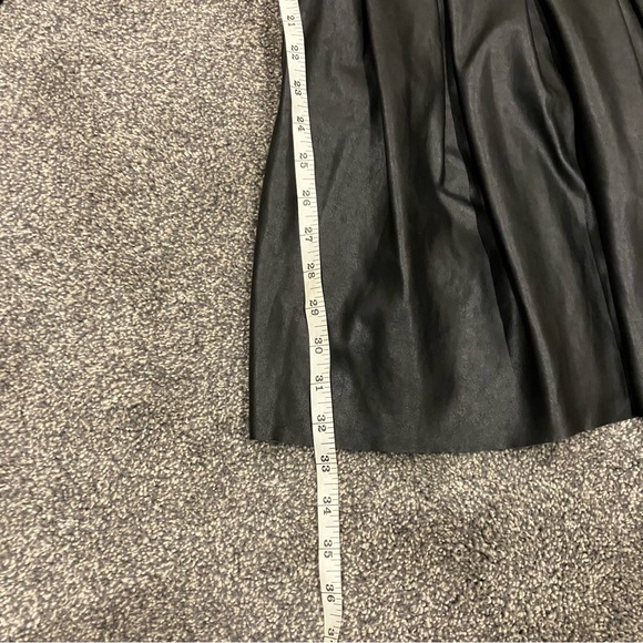 Wilfred Aritzia faux leather black mini long sleeve dress - Picture 8 of 12